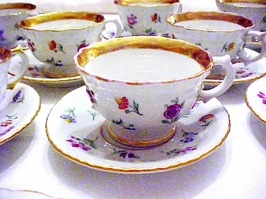 CHF787 Footed Cup & Saucer Set by Charles Field Haviland-1