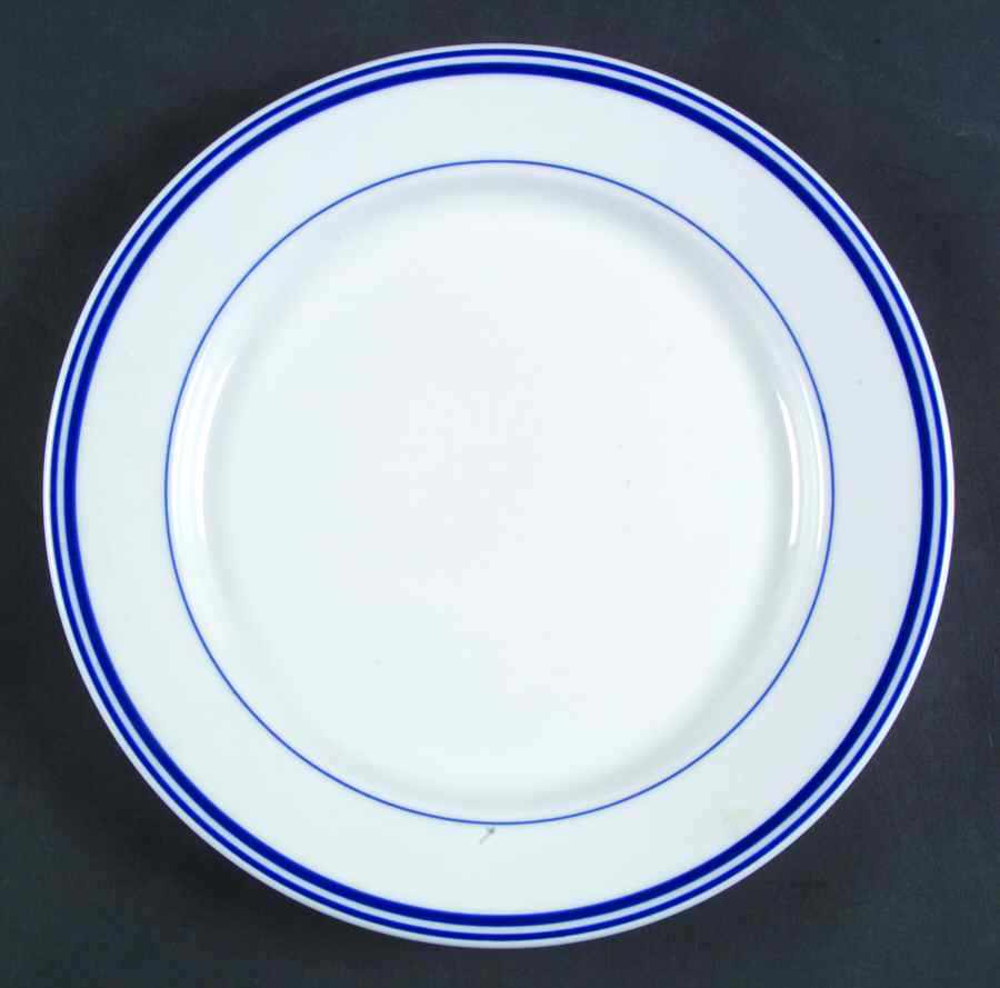Blue Stripes (Porcelain) Luncheon Plate by Cuisinart Dinnerware-1