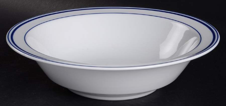 Blue Stripes (Porcelain) 10" Round Vegetable Bowl by Cuisinart Dinnerware-1