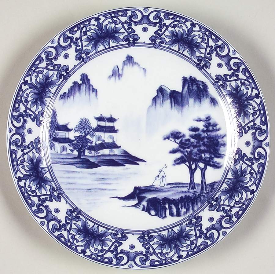 Canton Blue Salad Plate by China (Made in China)-1