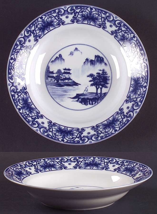 Canton Blue Coupe Soup Bowl by China (Made in China)-1