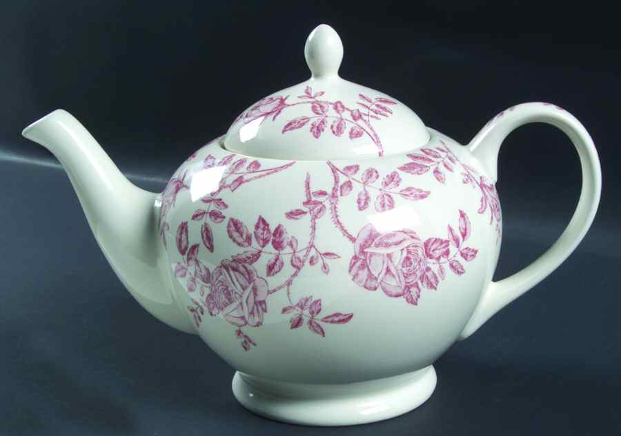Antique Rose Pink Teapot & Lid by Churchill-1