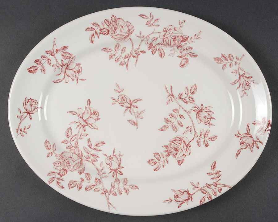 Antique Rose Pink 12" Oval Serving Platter by Churchill-1