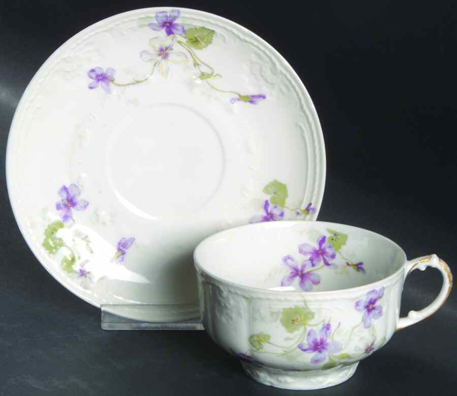 CHF794 Flat Cup & Saucer Set by Charles Field Haviland-1