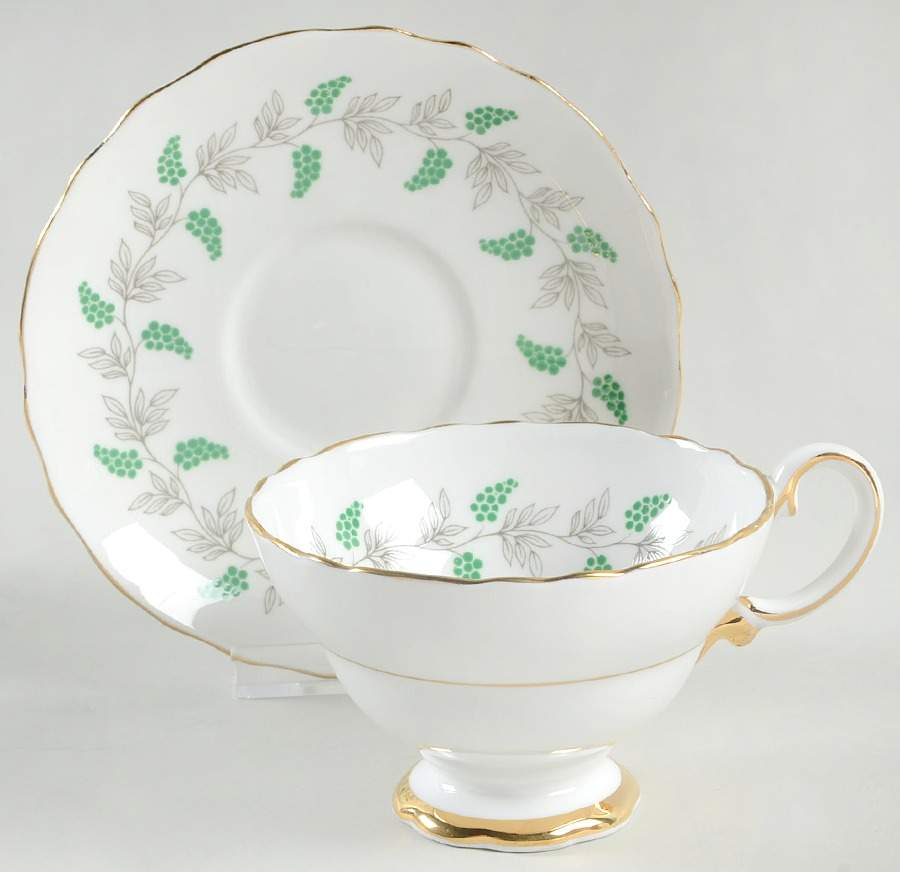 CRS99 Footed Cup & Saucer Set by Crown Staffordshire-1