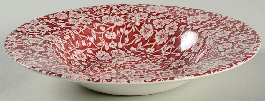 Calico Red Large Rim Soup Bowl by Churchill-1