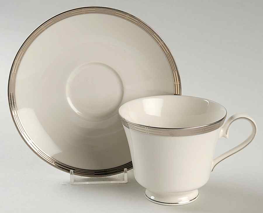 Bridgeton Footed Cup & Saucer Set by Charter Club-1