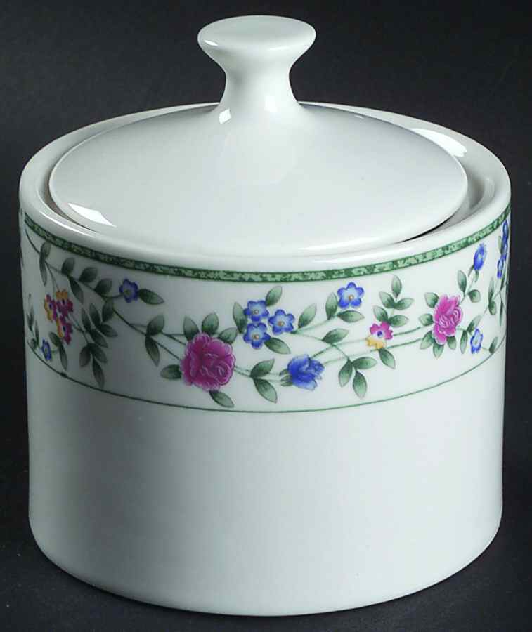 Diane (Stoneware, No Trim) Sugar Bowl & Lid by China Pearl-1