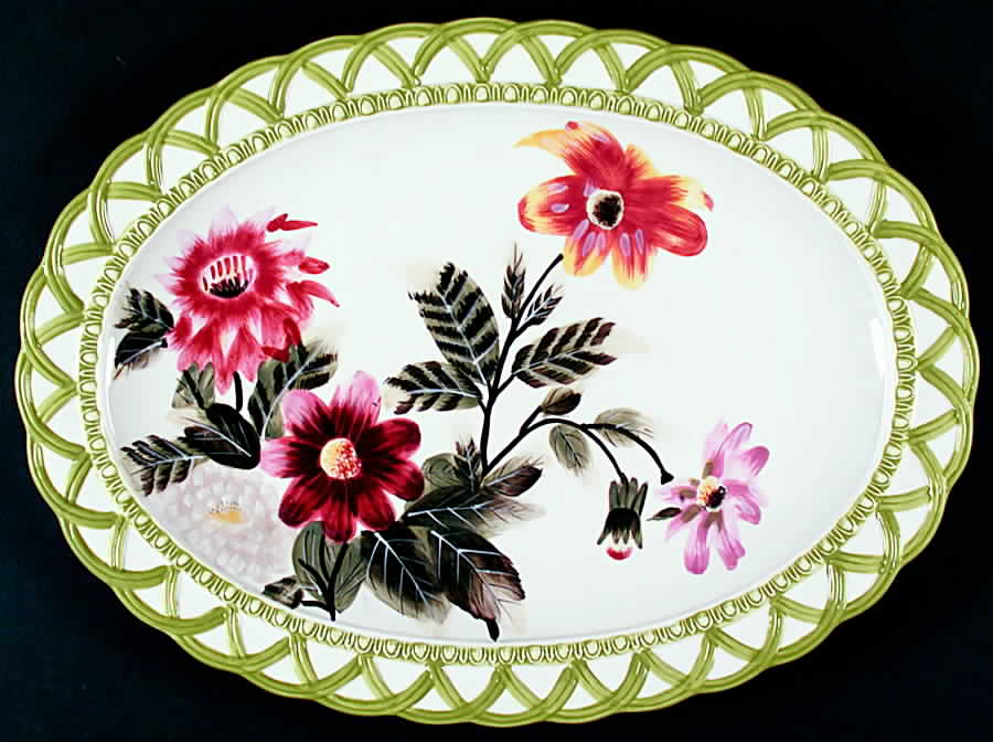 Hampton Garden 18" Oval Serving Platter by Certified International-1