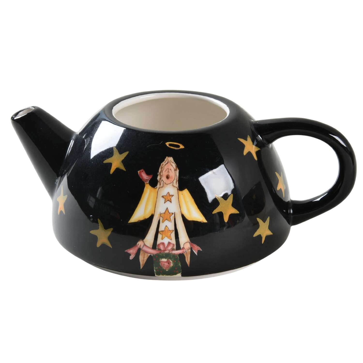Midnight Angel Individual Teapot with Cup Teapot No Lid by Certified International-1