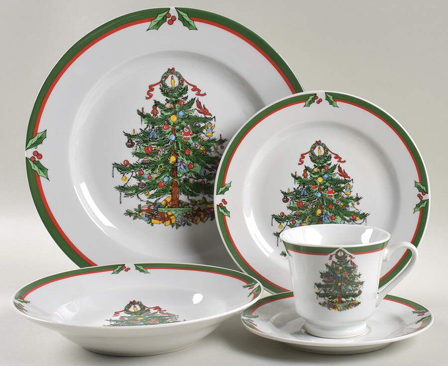 Candleglow & Holly 5 Piece Place Setting by China (Made in China)-1