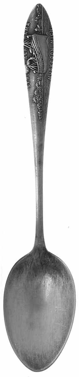 States & Cities Souvenir Spoons(Sterling) Michigan Five O'Clock Spoon by Watson-1
