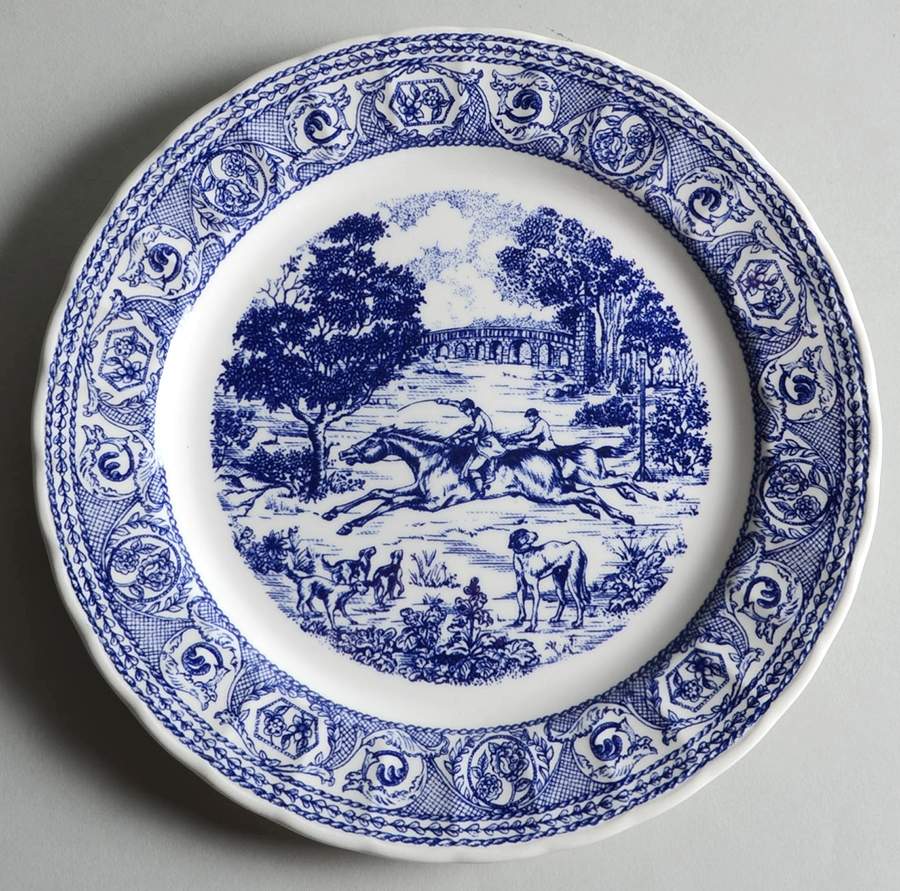 St. George Blue Salad/Dessert Plate by Corona-Colombia-1