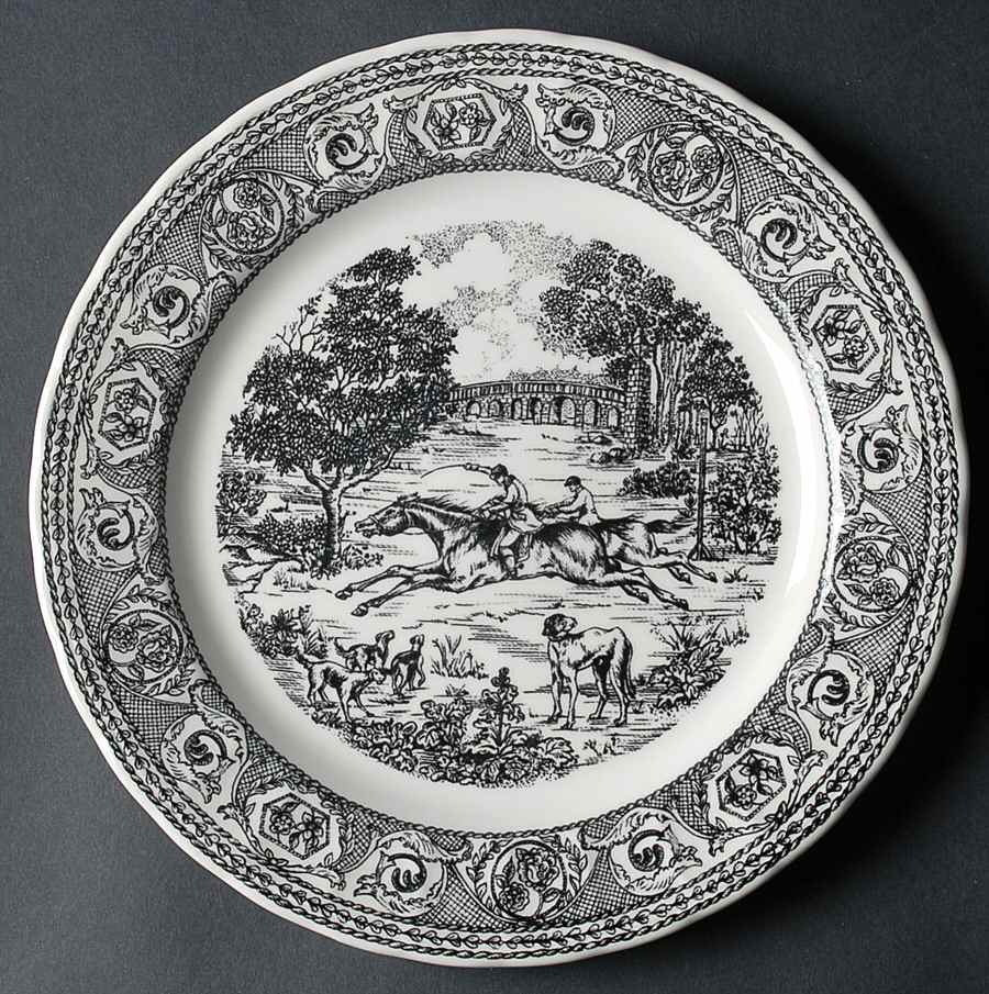 St. George Black Salad/Dessert Plate by Corona-Colombia-1