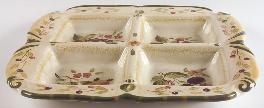 La Toscana Divided 4-Part Square Platter by Certified International-1