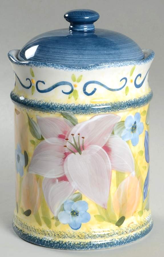 Bouquet Small Canister & Lid by Certified International-1