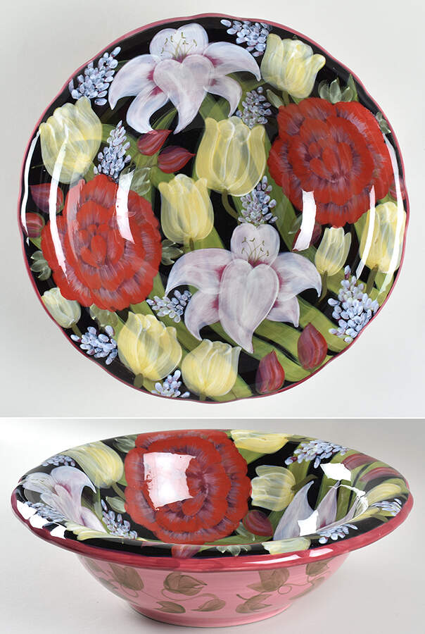 Evening Song 15" Large Salad Serving Bowl by Certified International-1