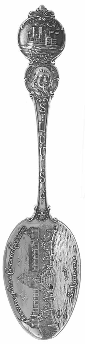 States & Cities Souvenir Spoons(Sterling) Missouri Five O'Clock Spoon by Watson-1