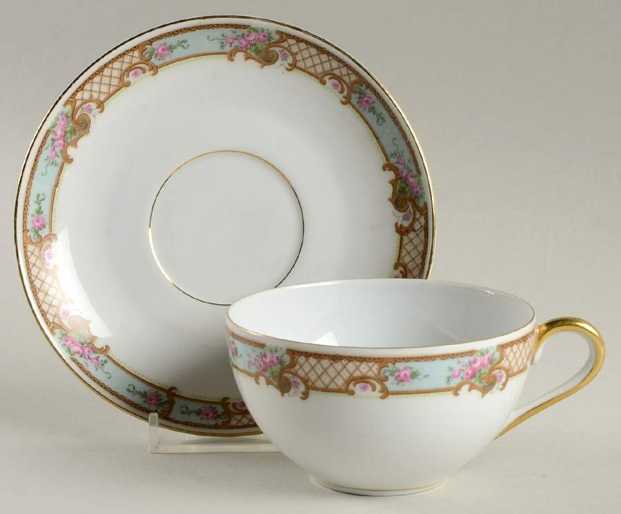 2457 Flat Cup & Saucer Set by Carl Tielsch-1