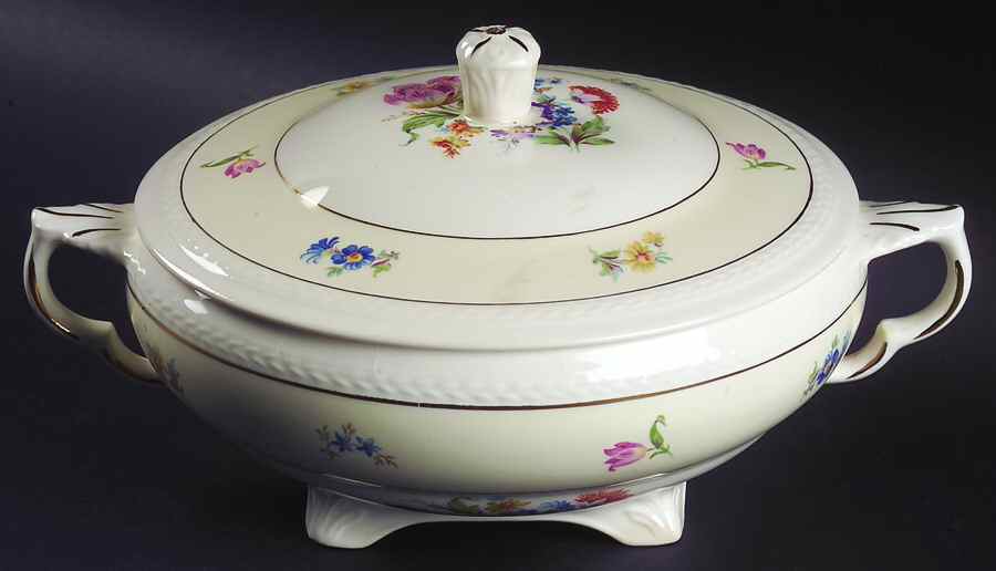 CRP111 Round Covered Vegetable by Crown Potteries-1