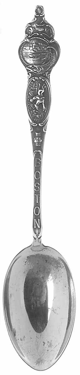 States & Cities Souvenir Spoons(Sterling) Massachusetts Five O'Clock Spoon by Watson-1