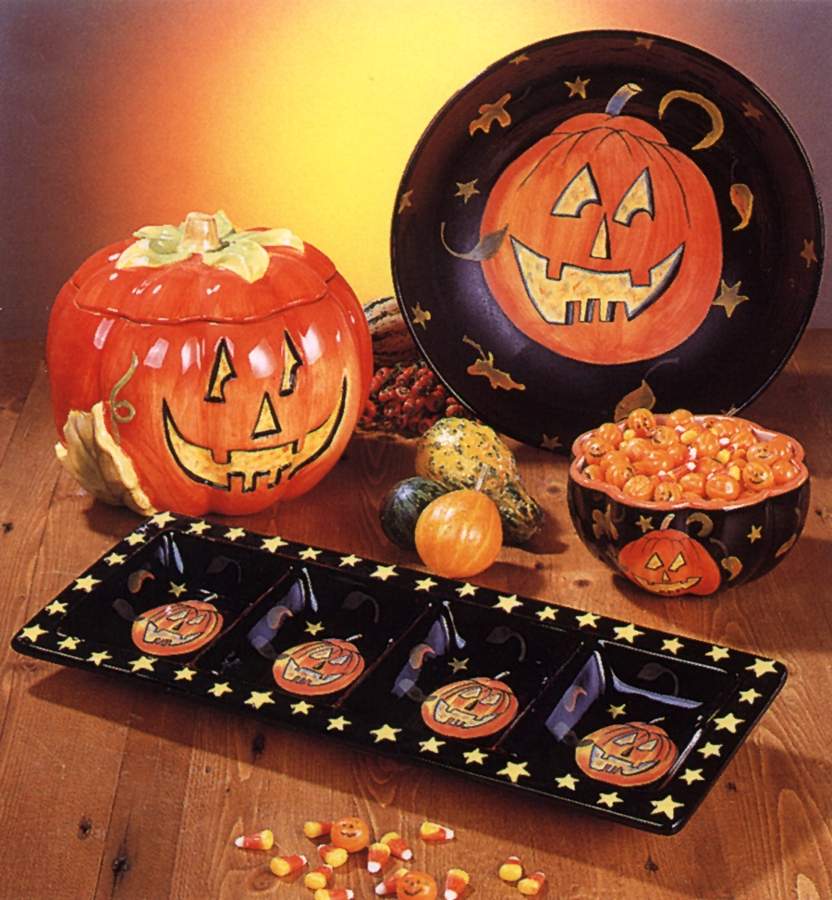 Ghost and Pumpkin (Pumpkin) 4 Part Relish by Certified International-1