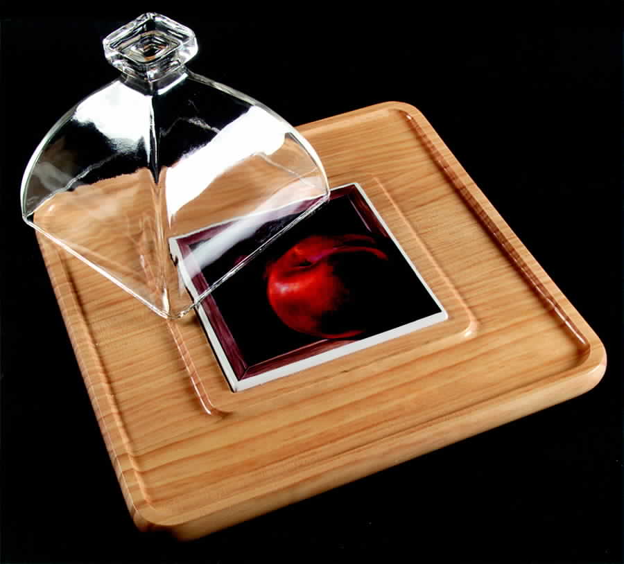 Fruit Gallery Cheese and Cracker Set with Dome by Certified International-1