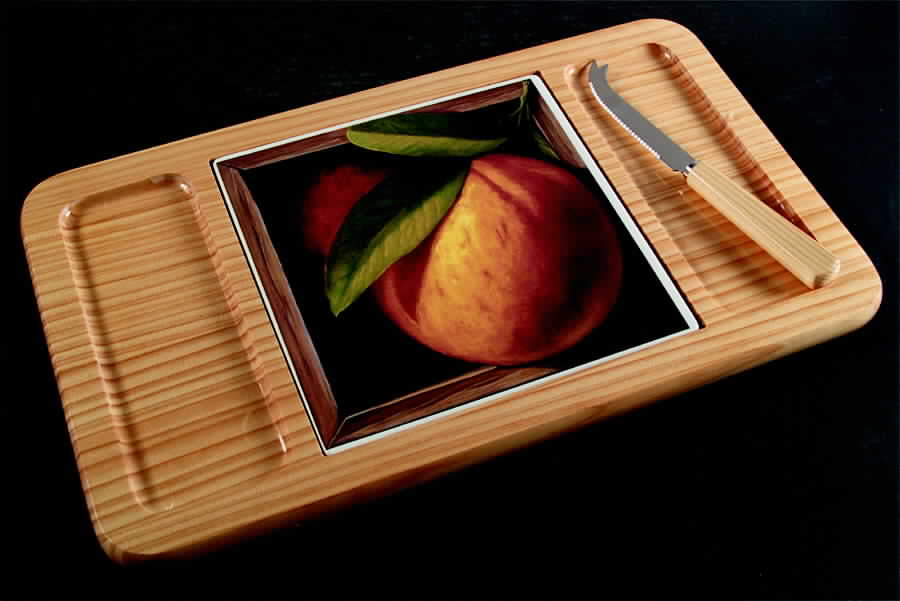 Fruit Gallery 2 Piece Cheese Dish and Knife Set by Certified International-1