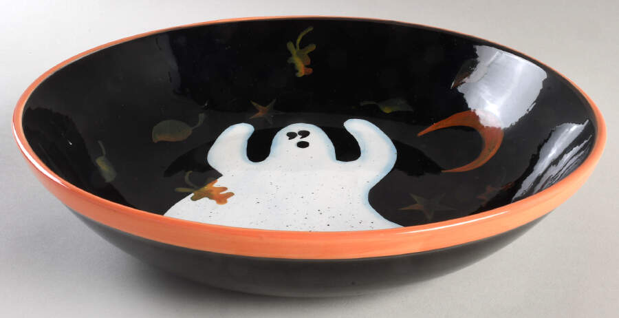 Ghost and Pumpkins (Ghosts) 13" Pasta Serving Bowl by Certified International-1