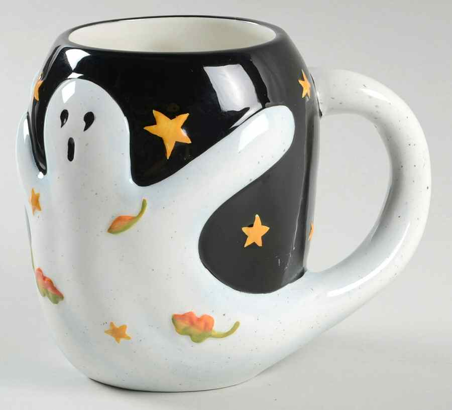 Ghost and Pumpkins (Ghosts) Sculpted Mug by Certified International-1