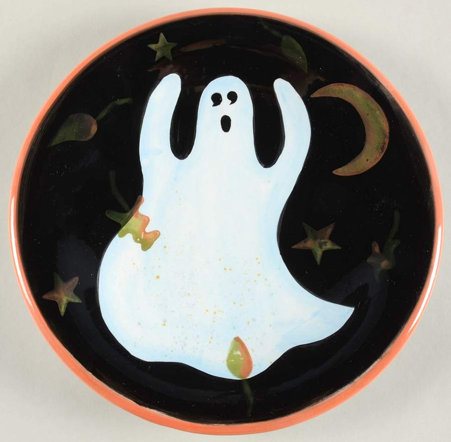 Ghost and Pumpkins (Ghosts) Dessert/Pie Plate by Certified International-1