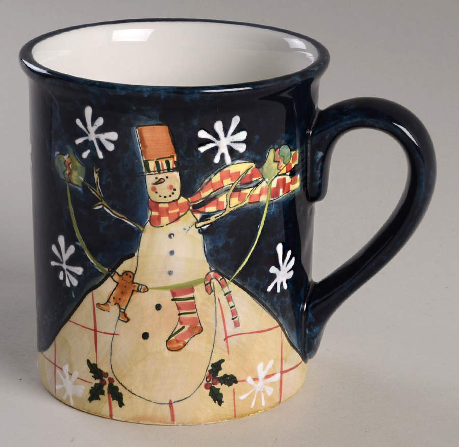 Folk Snowman (Large Flakes) Mug by Certified International-1