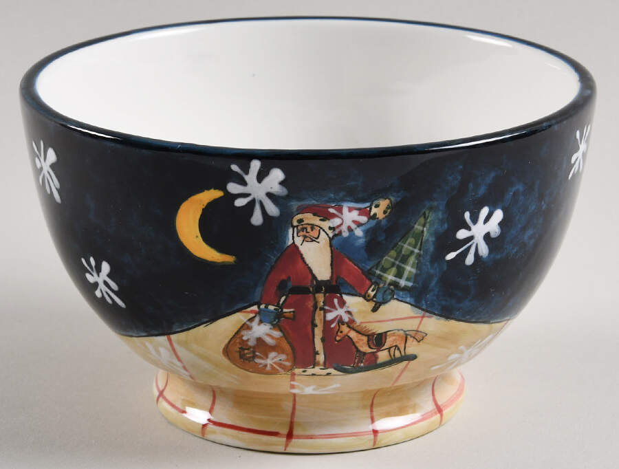 Folk Snowman (Large Flakes) 5" All Purpose Bowl by Certified International-1