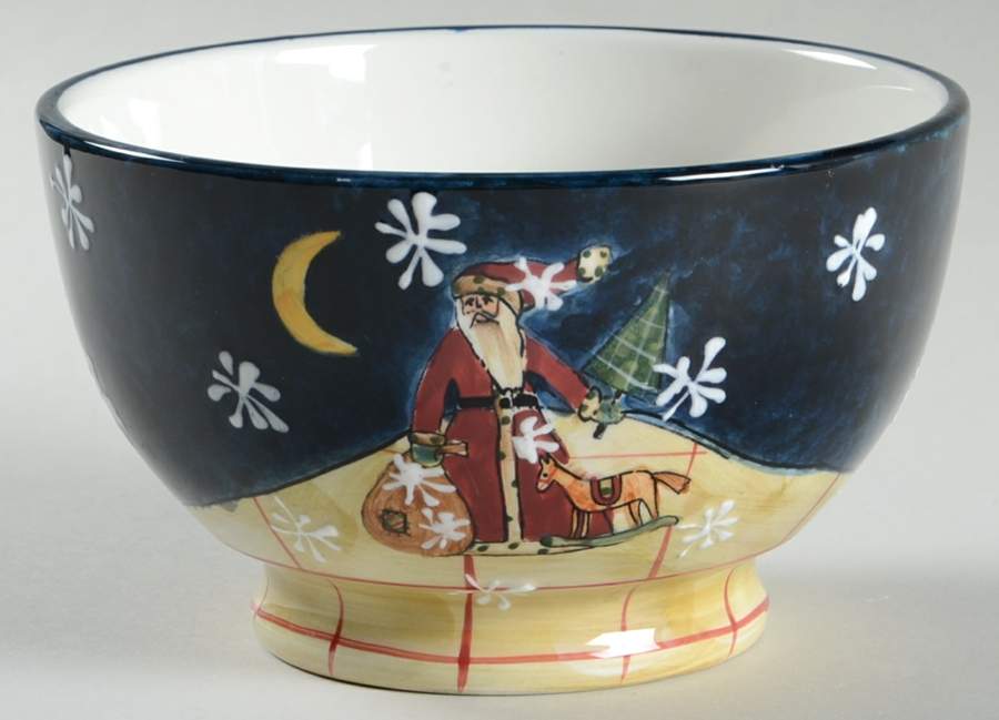 Folk Santa (Large Flakes) 5" All Purpose Bowl by Certified International-1