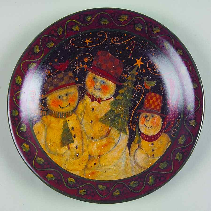 Holiday Greetings (Red Border) Salad/Dessert Plate by Certified International-1
