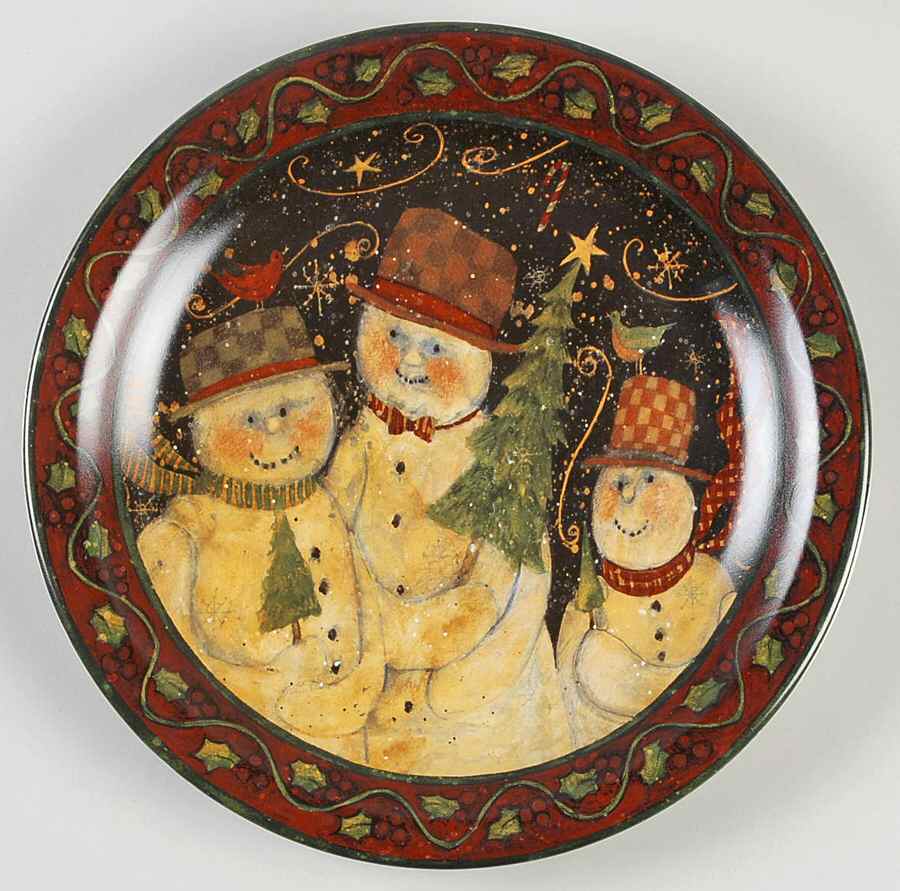 Holiday Greetings (Red Border) Dinner Plate by Certified International-1