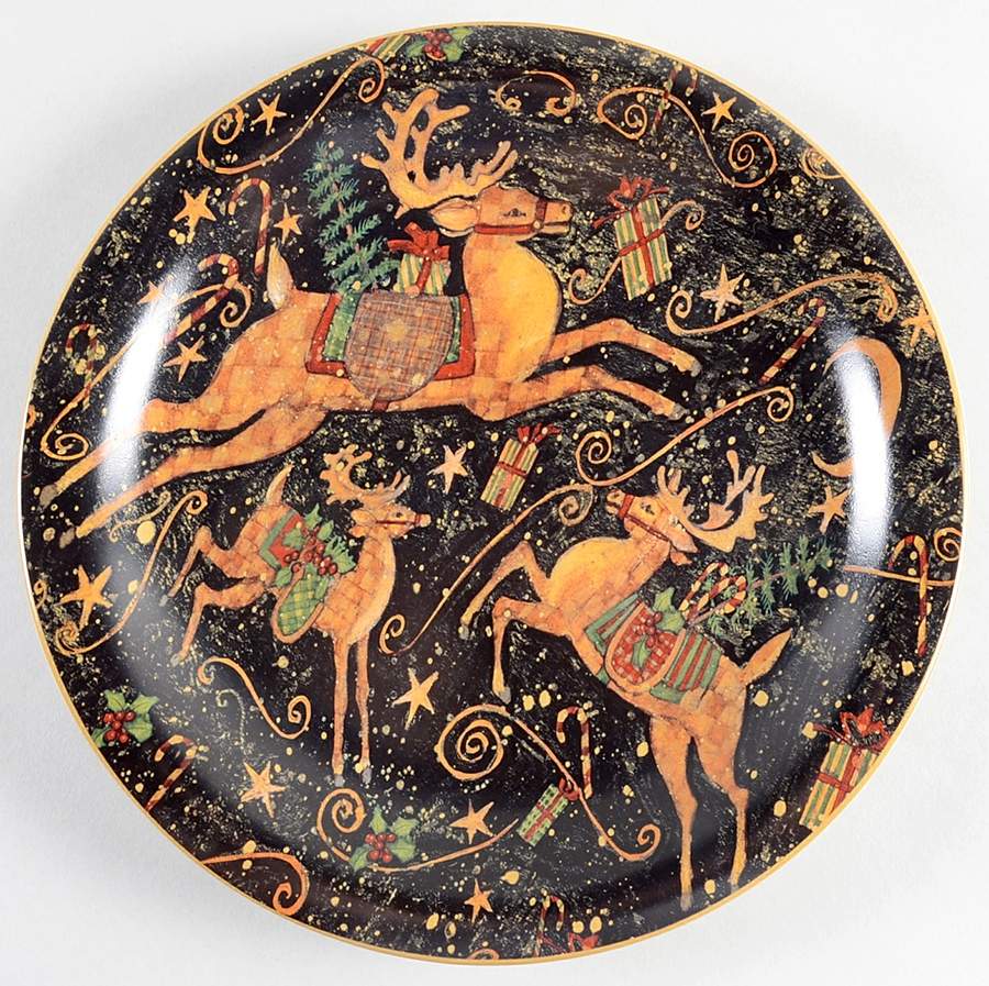 Santa's Reindeer Dinner Plate by Certified International-1