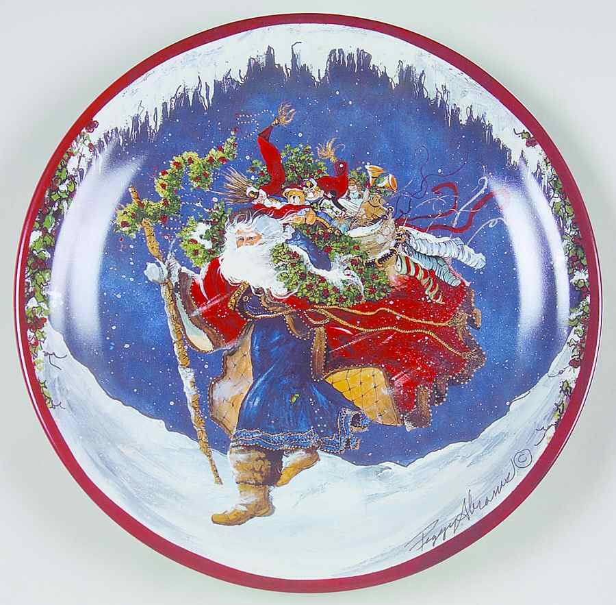 Windswept Santa Dinner Plate by Certified International-1