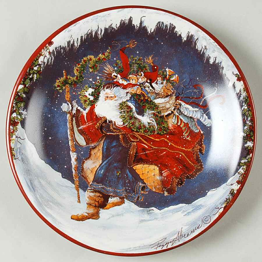 Windswept Santa Salad/Dessert Plate by Certified International-1