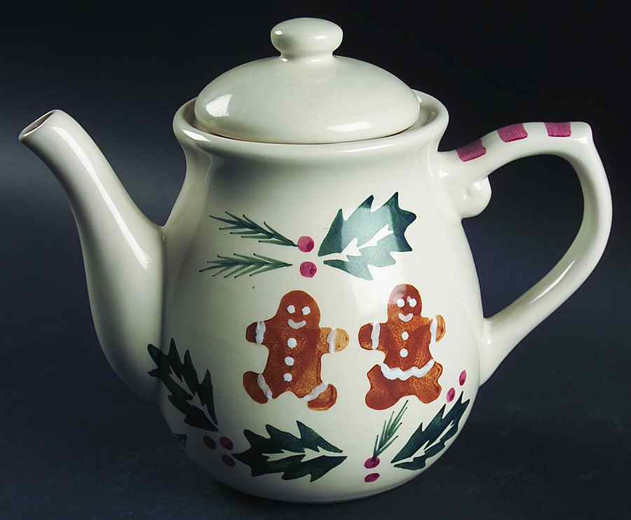 Gingerbread Men Coffee Pot & Lid by Cook's Bazaar-1