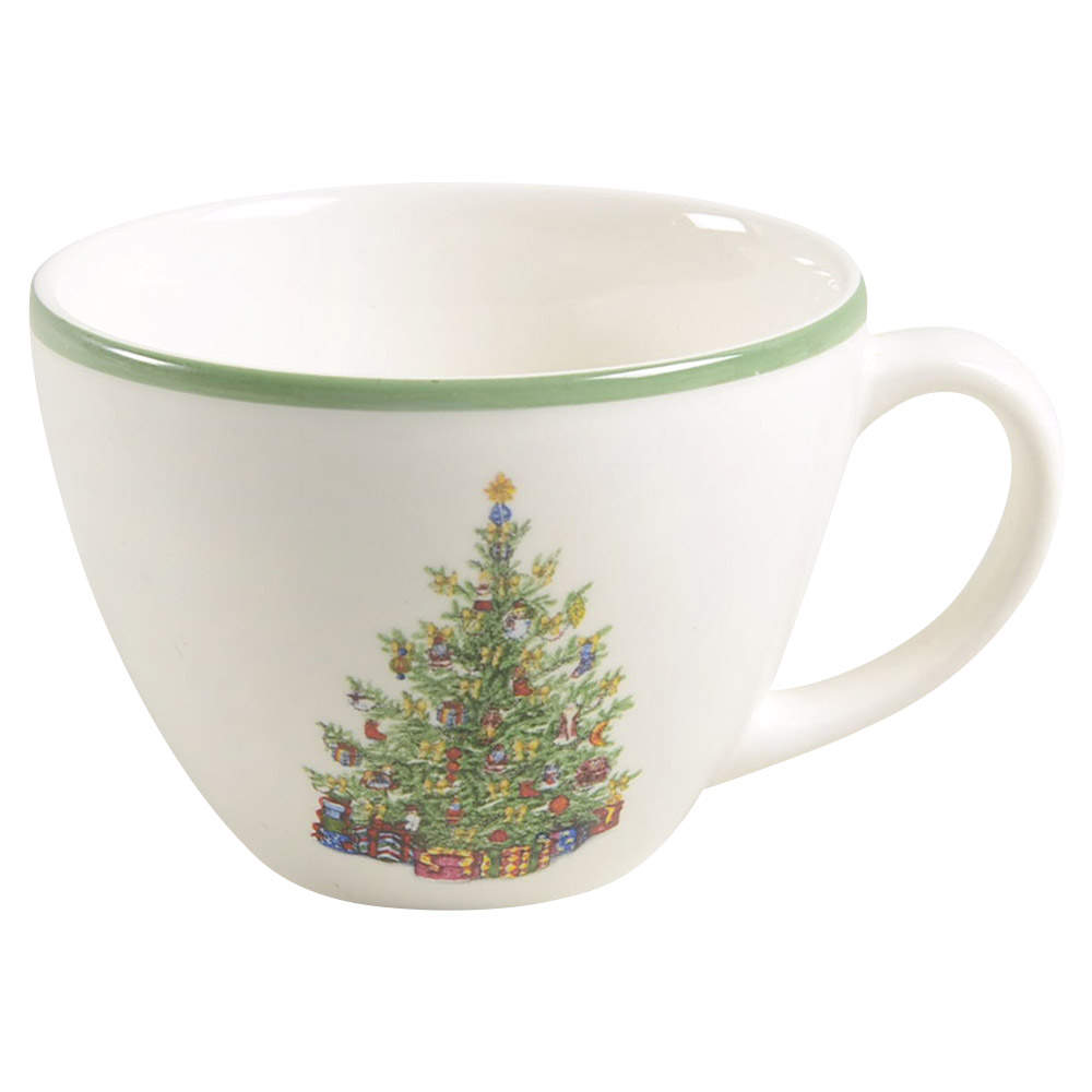 Holiday Celebrations (Green Trim) Flat Cup by Christopher Radko-1