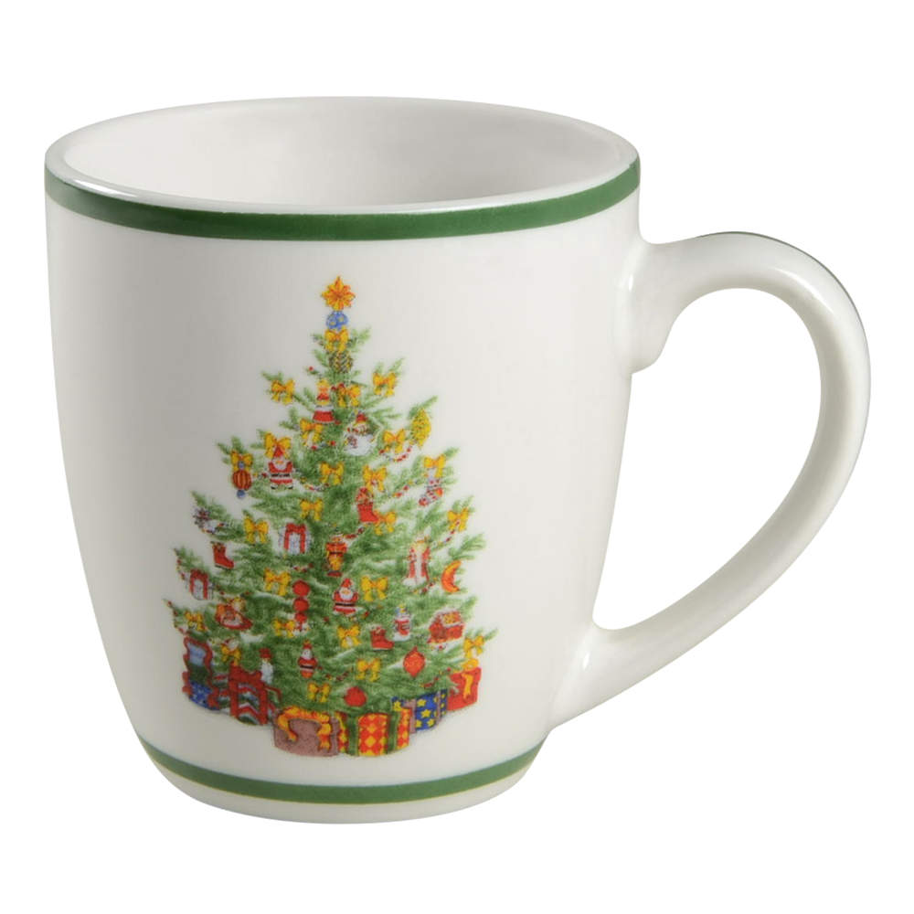 Holiday Celebrations (Green Trim) Mug by Christopher Radko-1
