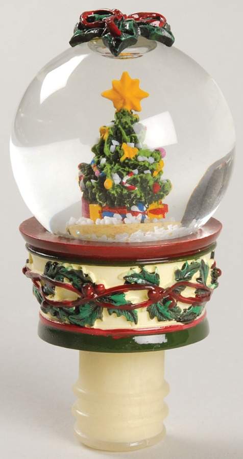 Holiday Celebrations (Green Trim) Wine Bottle Stopper by Christopher Radko-1