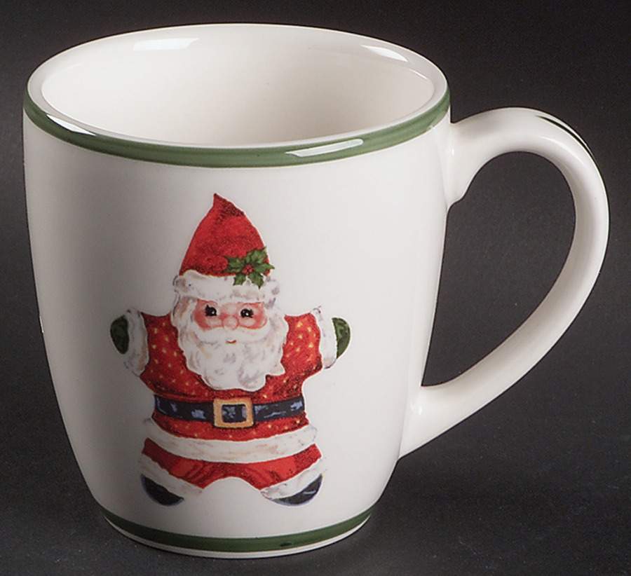 Holiday Celebrations (Green Trim) Mug by Christopher Radko-1