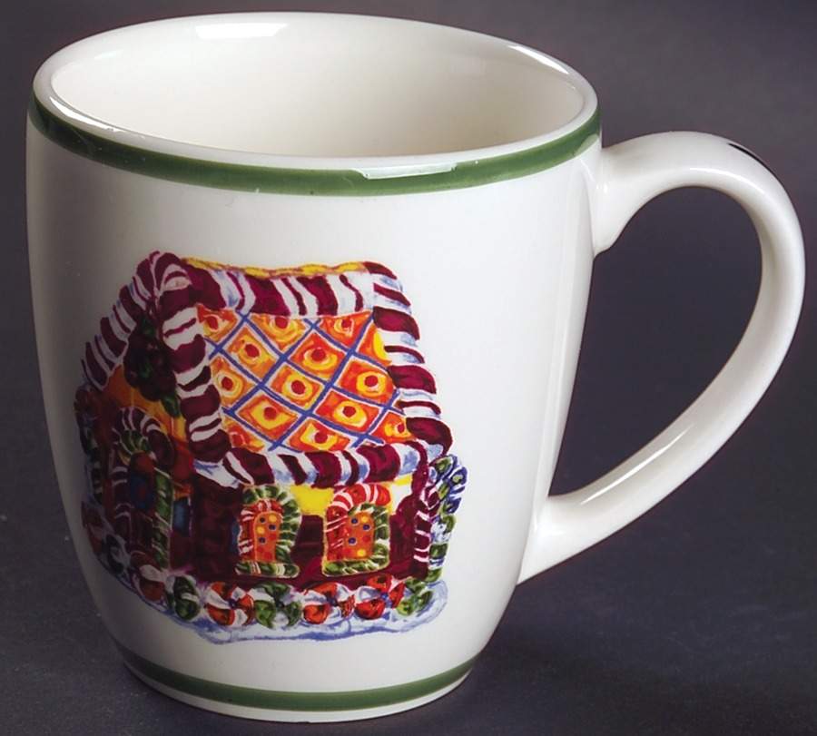 Holiday Celebrations (Green Trim) Mug by Christopher Radko-1