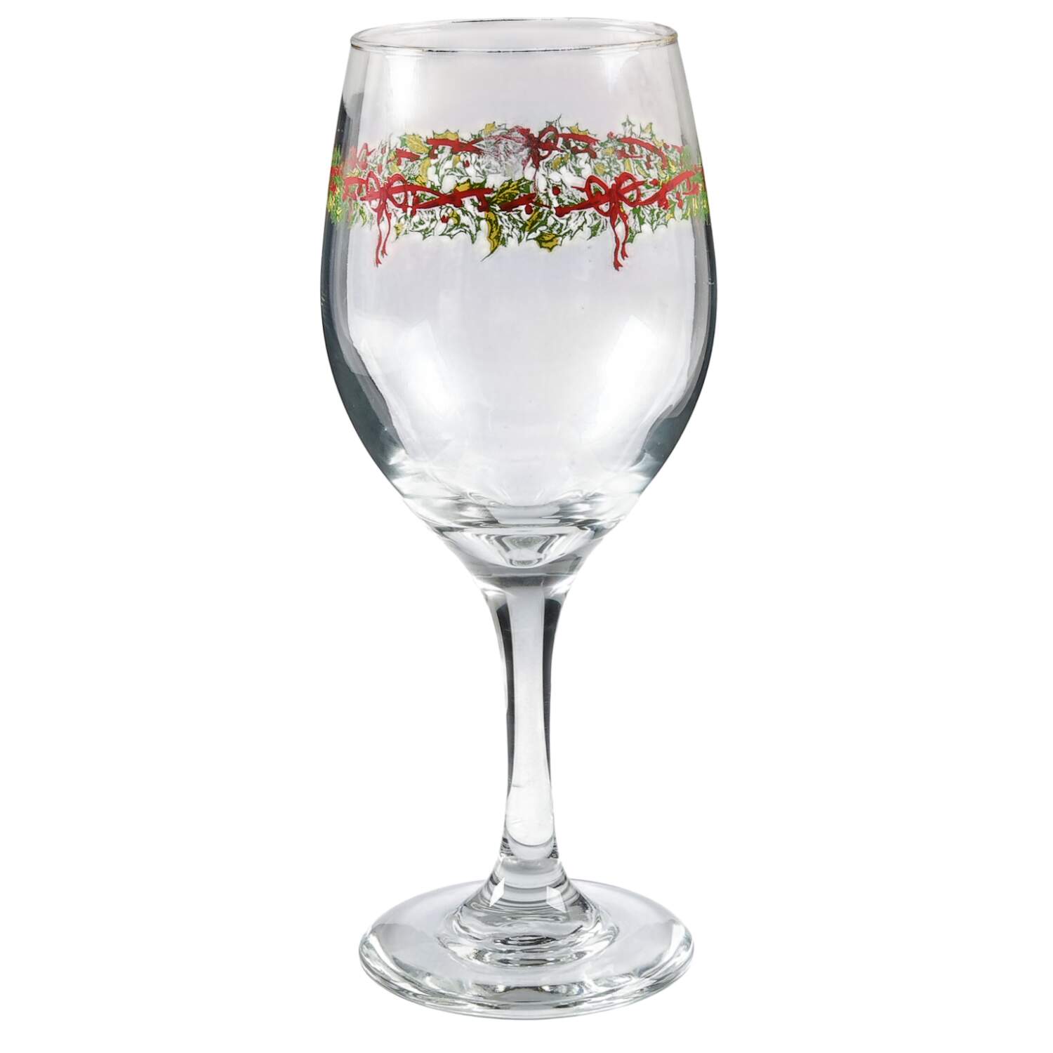 Holiday Celebrations (Green Trim) 12 Oz Glassware Goblet by Christopher Radko-1