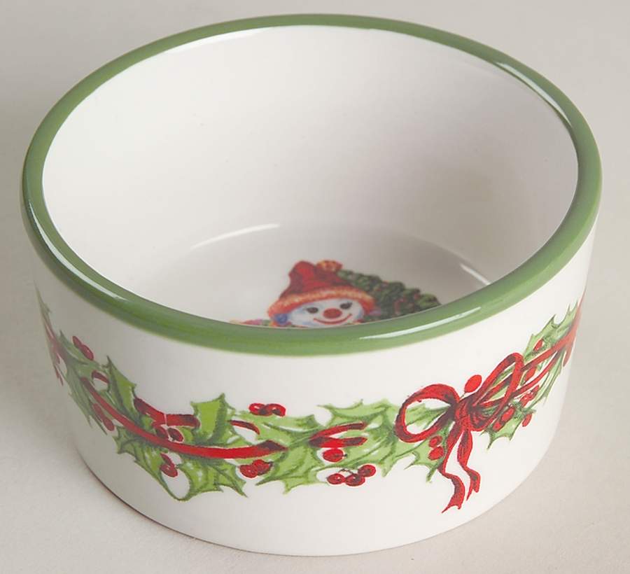 Holiday Celebrations (Green Trim) Ramekin by Christopher Radko-1