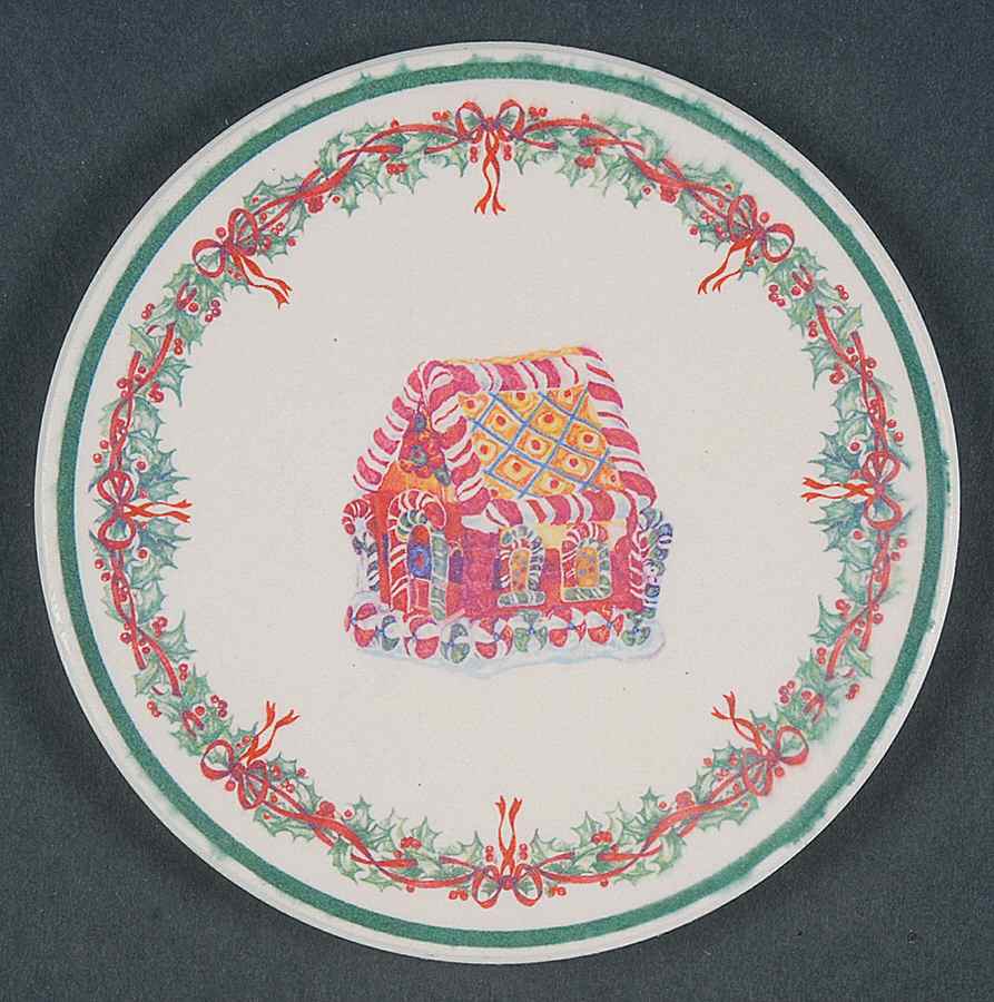 Holiday Celebrations (Green Trim) Cork Back Round Coaster by Christopher Radko-1