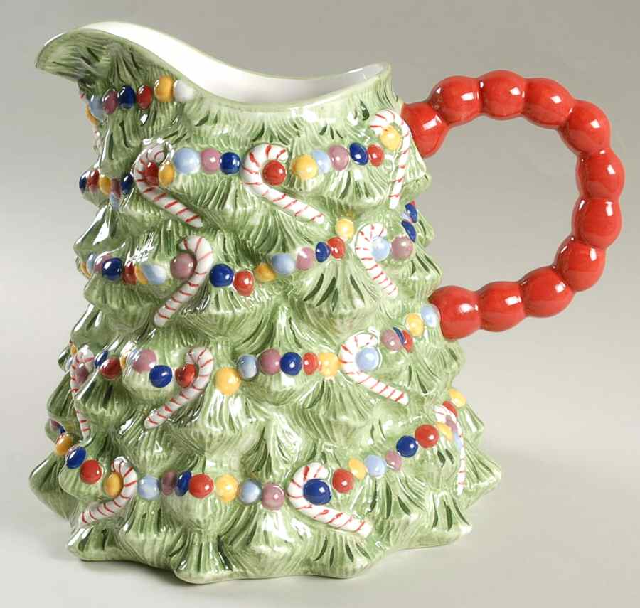 Holiday Celebrations (Green Trim) Figural Pitcher by Christopher Radko-1