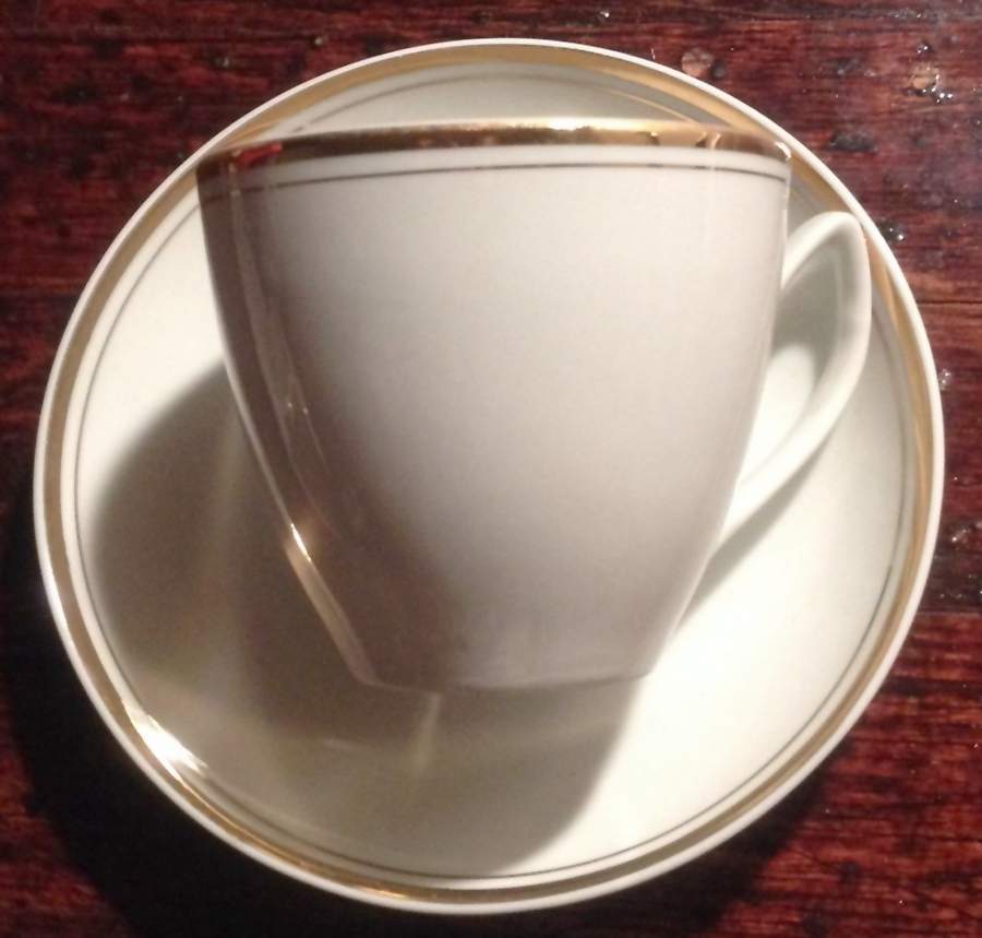 CHZ18 Flat Cup & Saucer Set by Chodziez-Poland-1